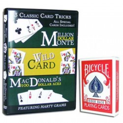 Ultimate Gaff Bicycle Deck with Bonus DVD Marty Gram's 3 Classic Card Tricks